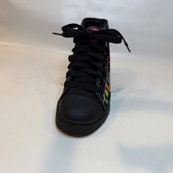 Heelys Black & Rainbow High Top Sneakers – Size 2 - Picture 5 of 5